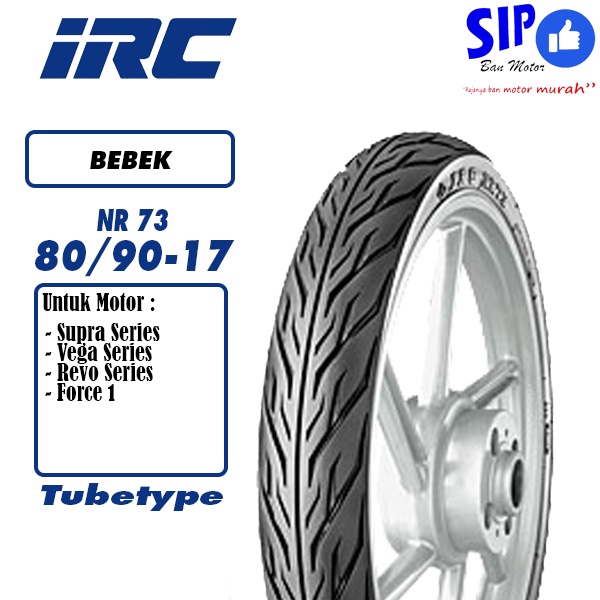 Ban motor bebek IRC NR73 80 90 17 supra revo tubetype