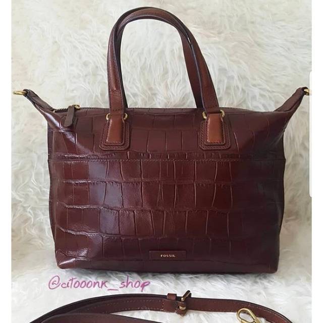 FOSSIL JULIA SATCHEL CROCO