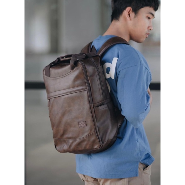 Gh-bag Tas Ransel Kulit Tas Punggung Tas Ransel Laptop Tas Kerja Bacpack Kulit Up To 15inch