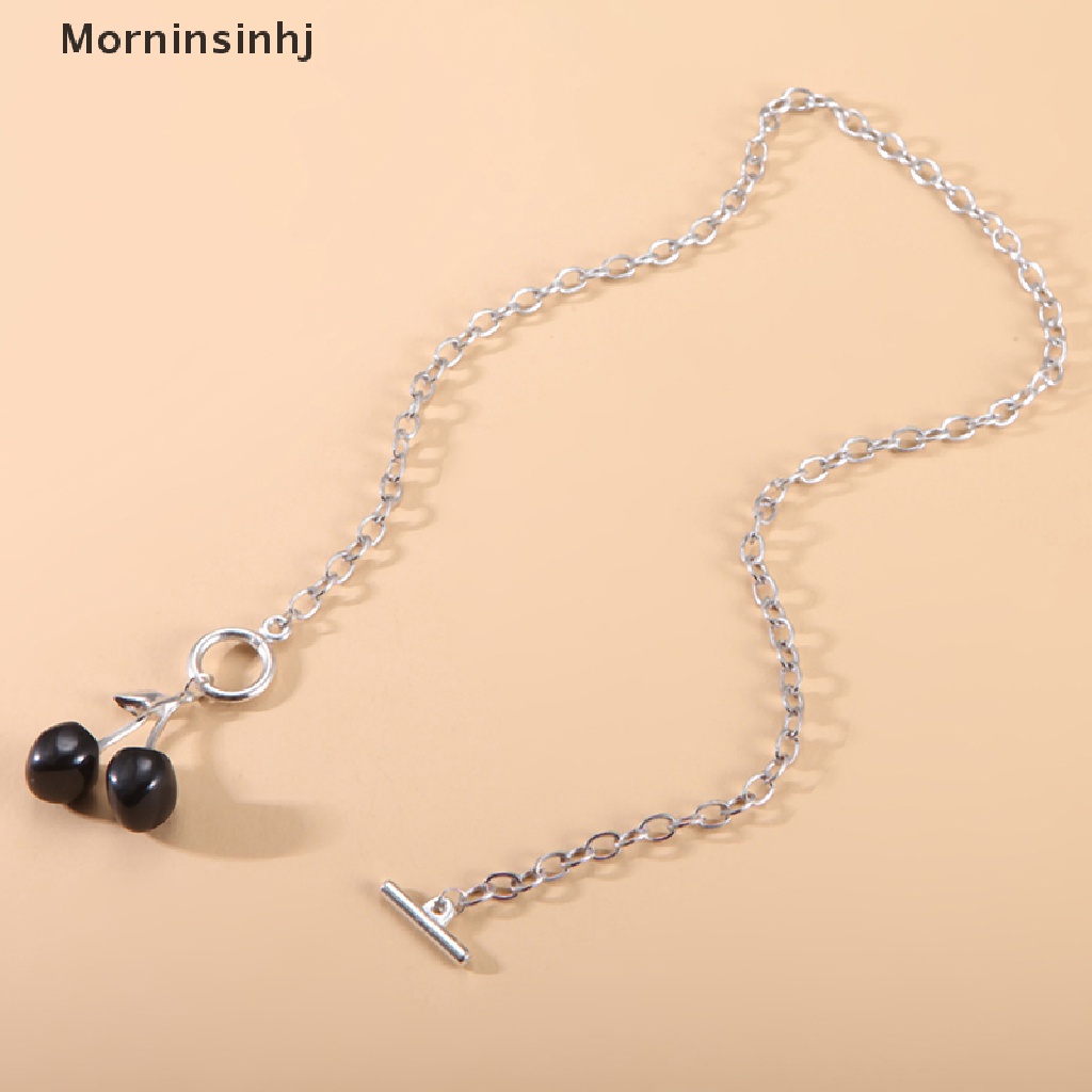 Mornin Fashion Kalung Choker Hip Hop Cherry Liontin Baru Punk Stainless Steel Harajuku Diablo Gothic Link Rantai Klavikula Chain id