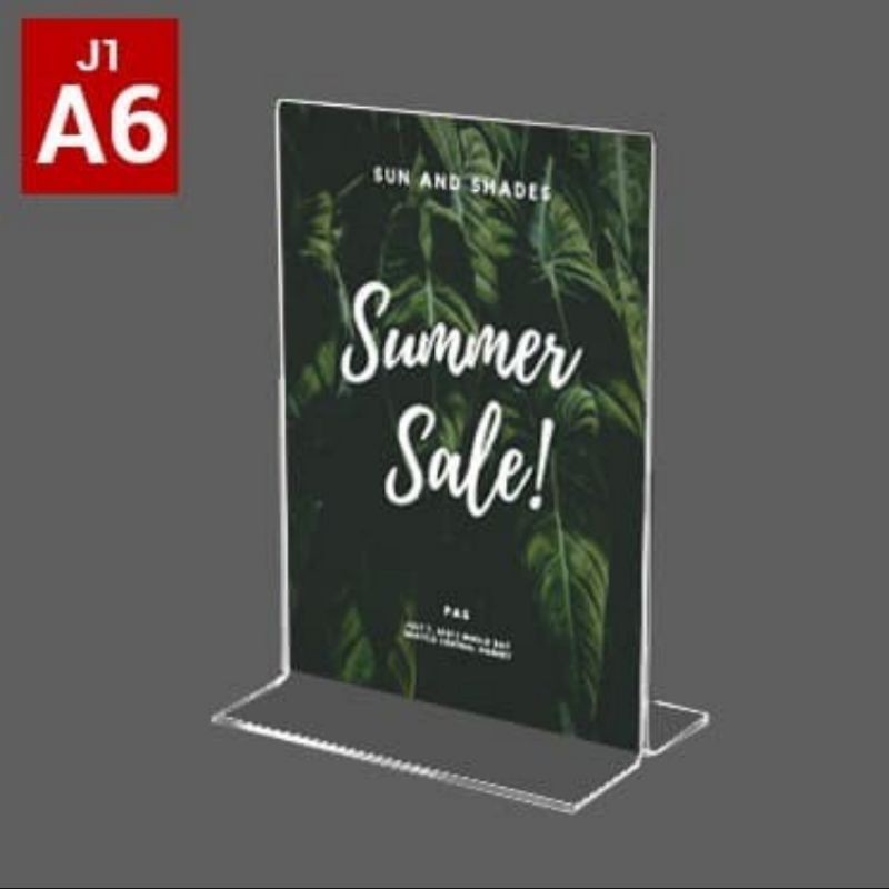 

Acrylic tent card A6/Akrilik brosur