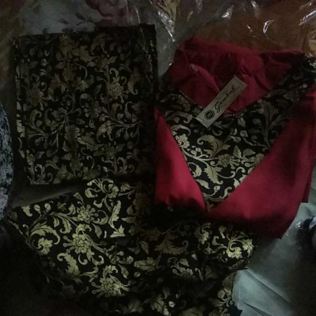 Batik Couple Kebaya Modern Princess Azkana #2 Kondangan Setelan Batik Stelan Wanita Kerja Wanita