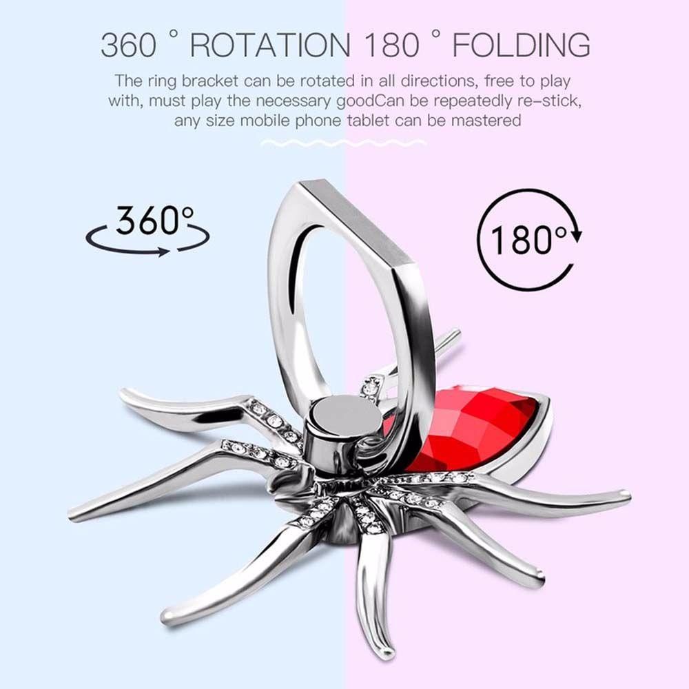 Rebuy Phone Finger Ring Holder Foldable Adjustable Untuk Phone Spider Phone Holder Tablet Mount Braket Ponsel