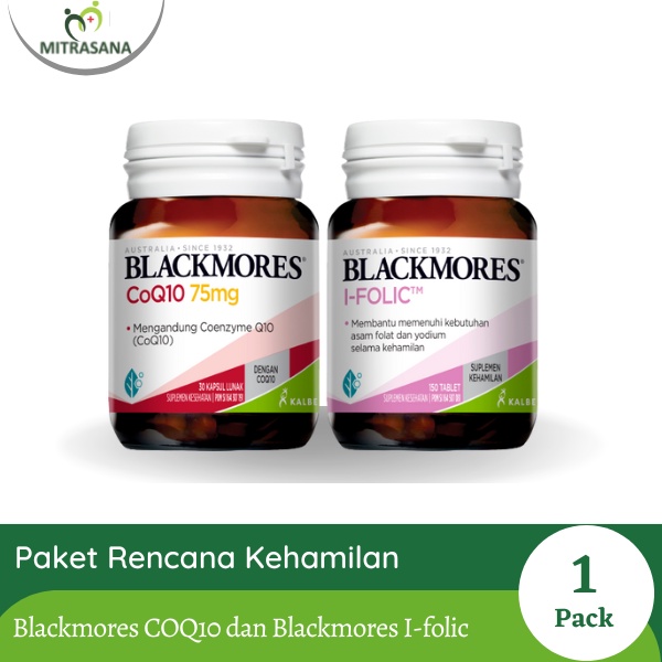 Paket Rencana Kehamilan - Blackmores Coq10 isi 30 Kapsul dan Blackmores I-Folic Asam Folat isi 60 tablet