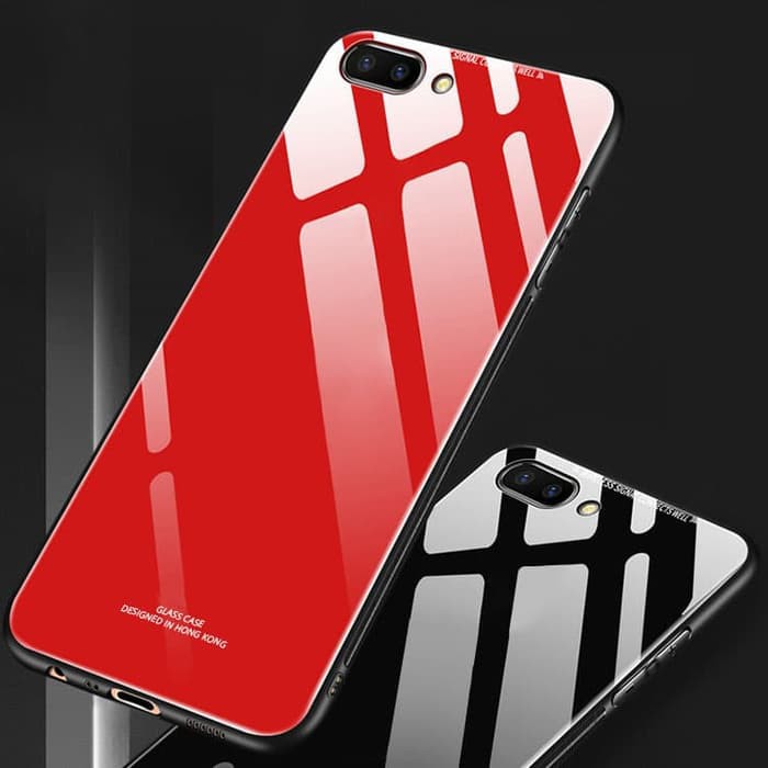 Promo OPPO A3S Tempered Glass Hard Case Premium Anti Shock ORIGINAL a 3 s 3s - Black