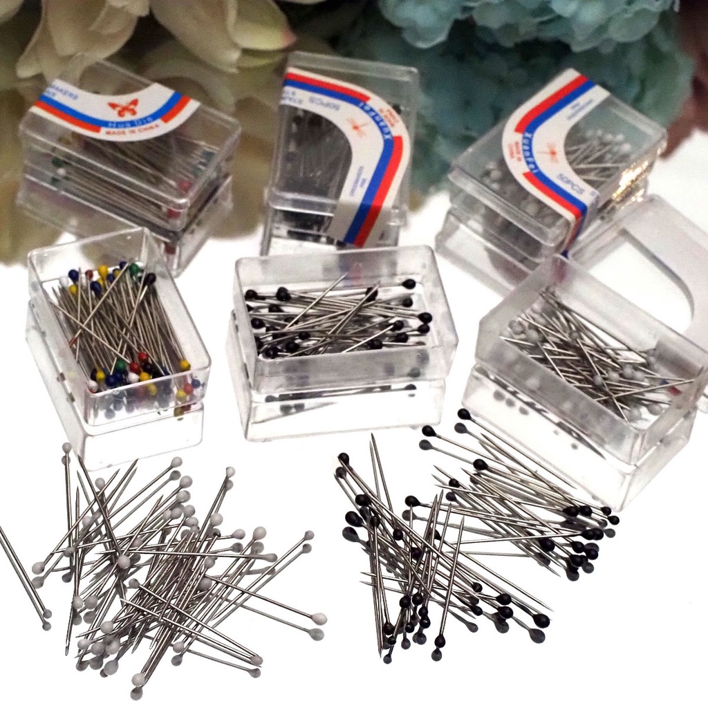 Jarum Pentul Hijab / Jarum Pentul Mini /Head Pins Kecil Kotak Murah Grosir