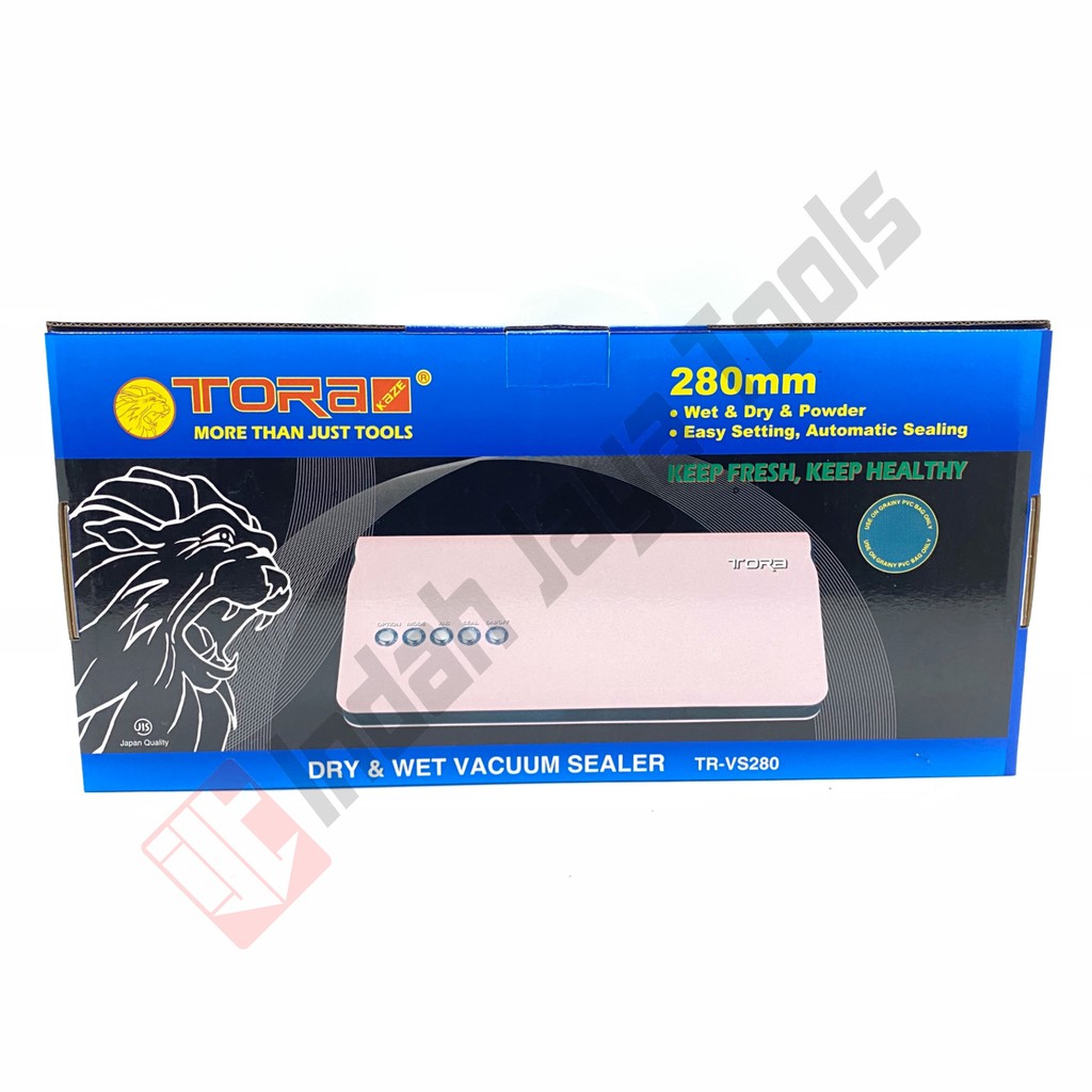 TORA VACUUM SEALER Basah Kering Serbuk 280 mm Dry Wet Makanan Otomatis