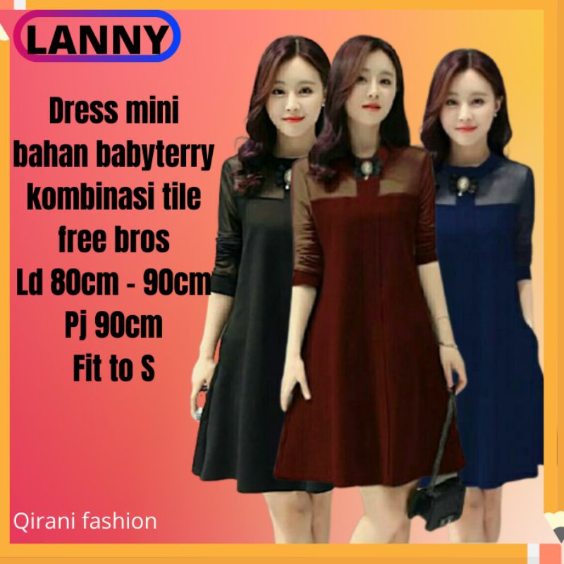 Pakaian Baju Mini Dress Pendek Casual Kasual Wanita Cewek Perempuan Korea Korean Style Party Pesta Kondangan Murah