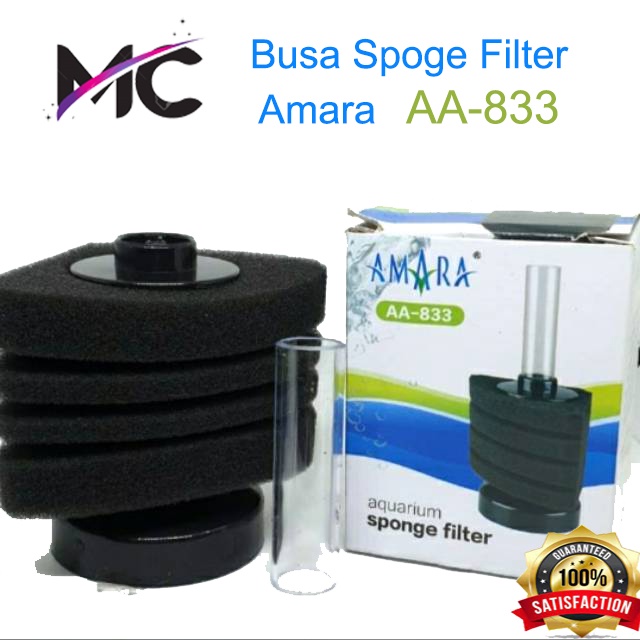 Busa Filter Aquarium Sponge Biofoam Bio Foam Mini Spon Amara AA 933 833 Aquascape Penyaring Udara Aerator Airator Aksesoris Perlengkapan ikan