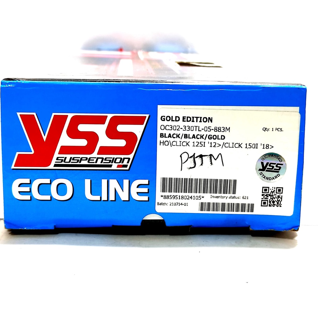 SHOCK YSS G PLUS VARIO 150/ VARIO 125/ SCOOPY TABUNG ATAS 330MM BLACK