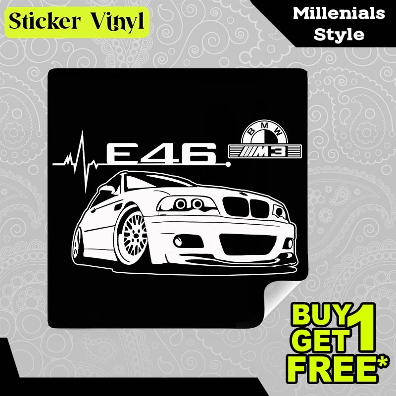 

Stiker Sticker BMW E46 Mobil Mewah Antik dan Klasik Desain Keren dan Kekinian Aesthetic Bahan Vinyl Satuan Anti Air