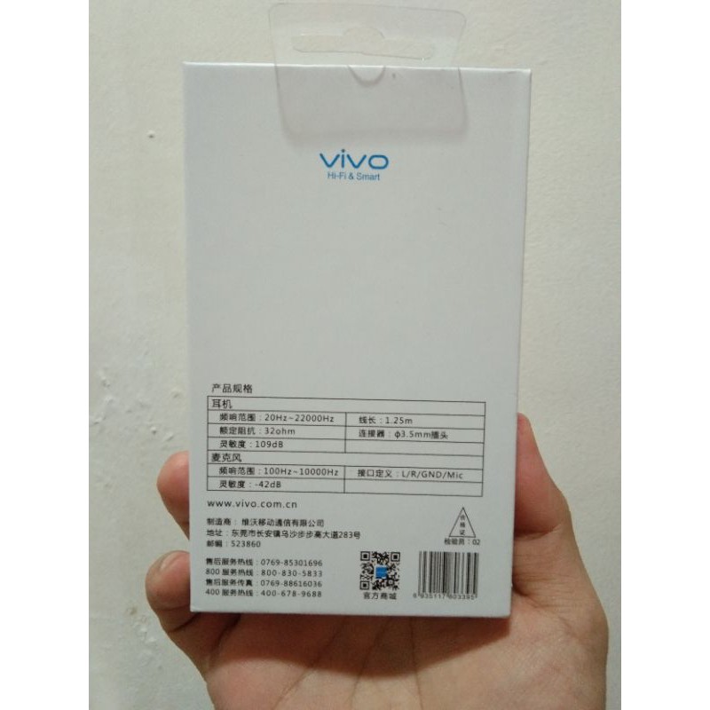 Headset original VIVO XE680 / Headset vivo Original