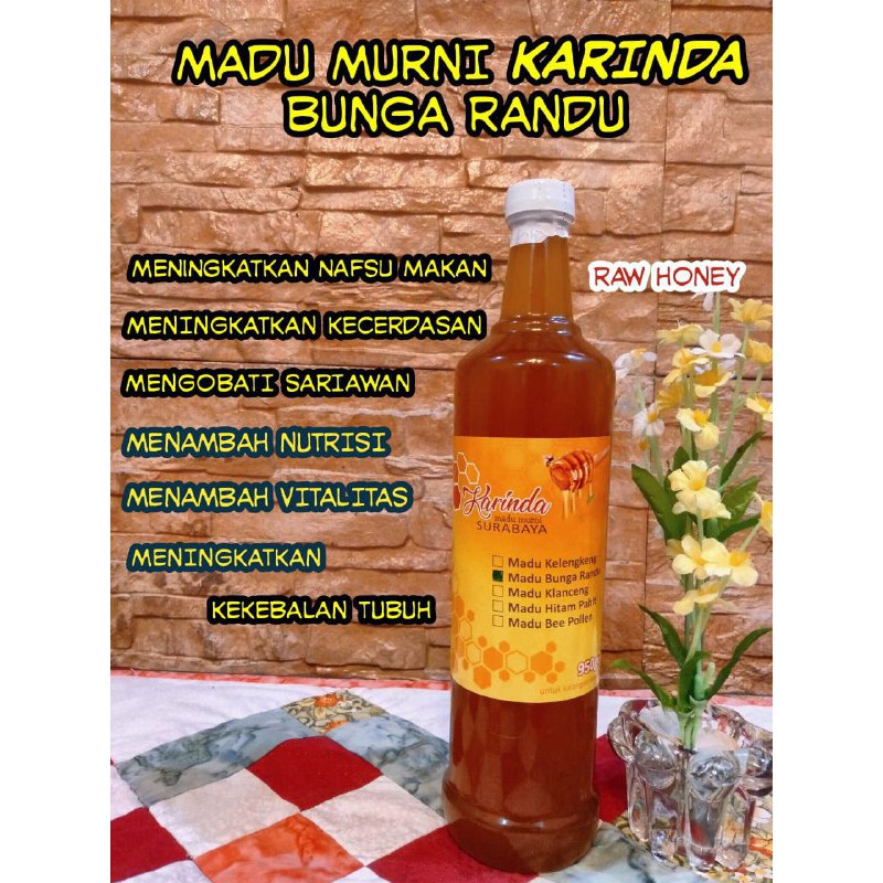 

Madu Murni "KARINDA" Bunga Randu 950gr