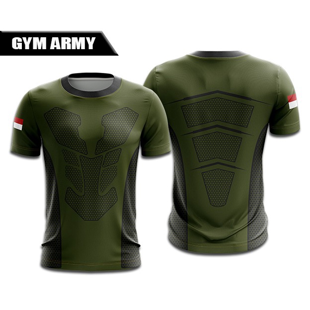 PUSATKAOSJERSEY PRINTING GYM ARMY FO PRINTING BISA COD COCOK BUAT FITNES OLAHRAGA