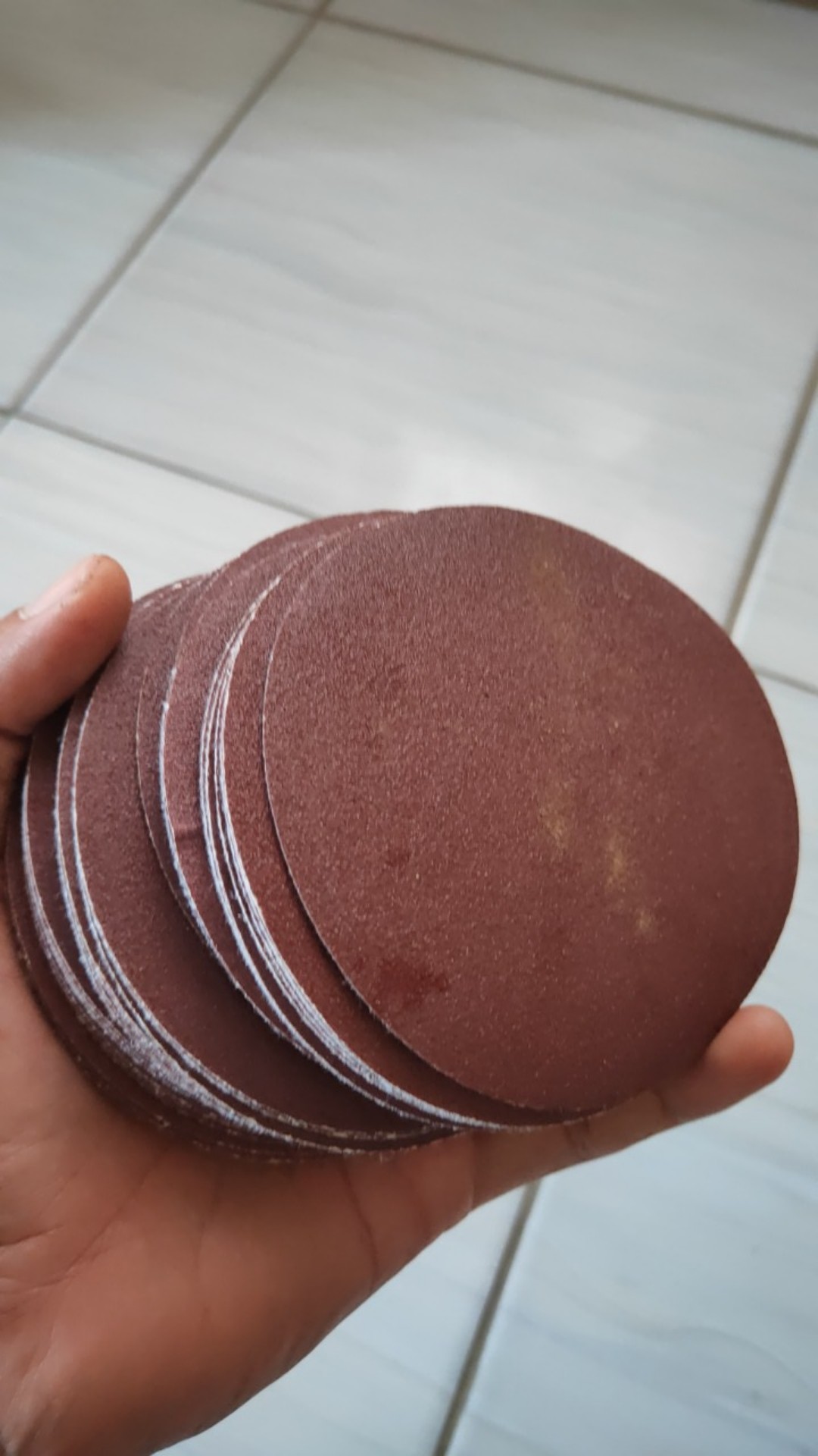 Amplas Bulat Velcro 4 Winson / Amplas Tempel4 Winson 100% Ori Paper 60 80 100 120 150 180