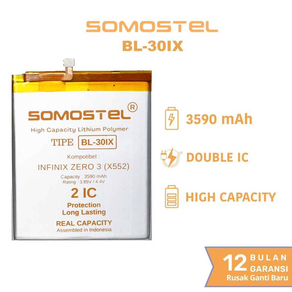 Somostel - BL-30IX Infinix Zero 3 X552 Batre Batrai Baterai