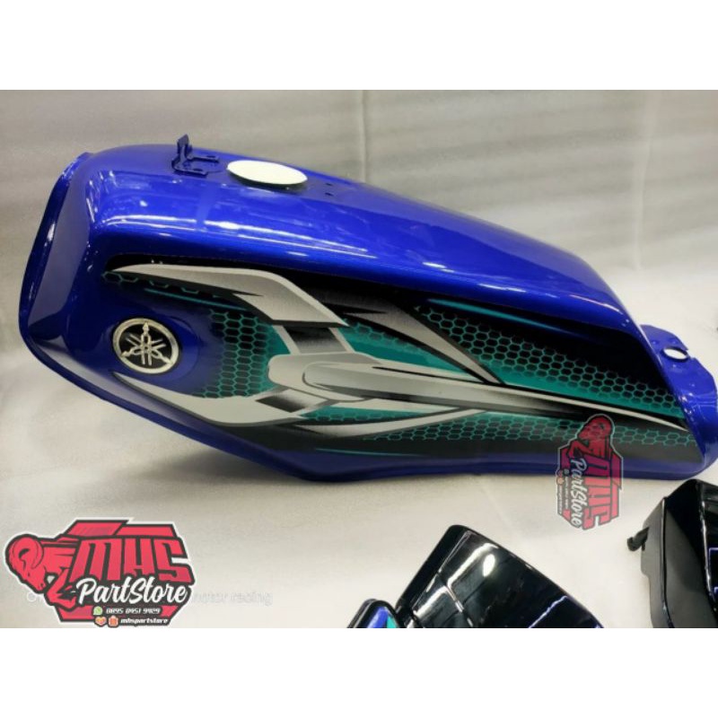COVER TANGKI MOTOR YAMAHA RXKING RX KING BIRU 2007