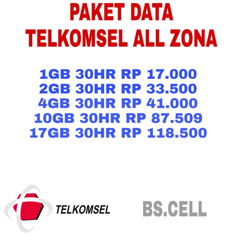PAKET DATA TELKOMSEL 1GB, 2GB 30HARI