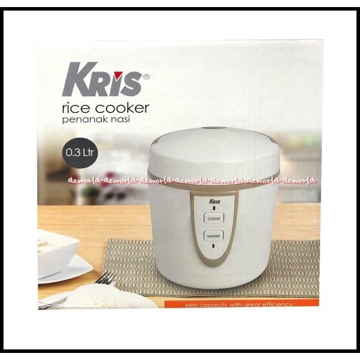 Kris Rice Cooker Penanak Nasi 0.3L Rice Cooker Mini Putih Travelling