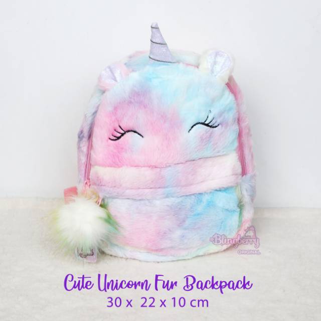 Tas ransel bulu Unicorn tas sekolah anak paud TK ransel unicorn berkualitas Tas Blingberry Original Tas Blingberry