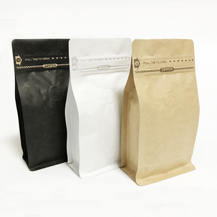 KEMASAN KOPI 125GR - STANDING POUCH FLAT BOTTOM ZIPPER AND VALVE