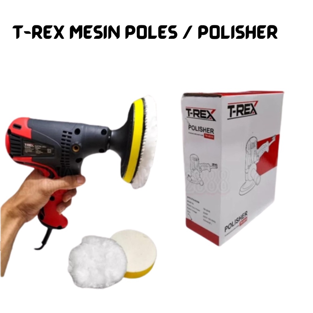 TIDAK CEPAT PANAS !! Mesin Poles Mobil Car Polisher 5 Inch Variable Speed Poliser T-REX