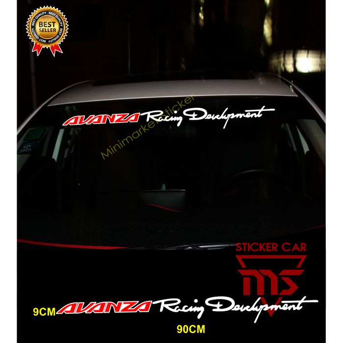 STIKER AVANZA STICKER MOBIL TOYOTA AVANZA RACING DEVELOPMENT KACA Keren
