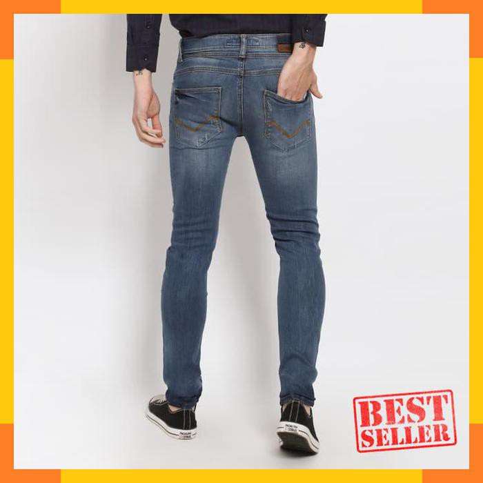 Terlaris ENERGIE Jeans Pria Original - Scott Jeans Slim Fit - Biru- 29