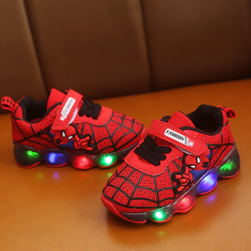 SEPATU LED ANAK Spiderman