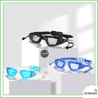 Swimsuit Kacamata Renang Dengan Penutup Telinga Anti Kabut 4002