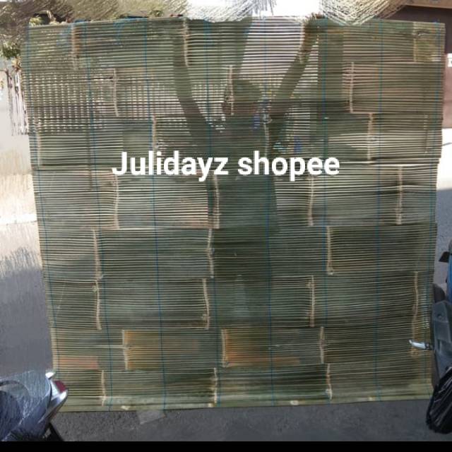 Tirai bambu hijau 2x2 m/wide 2x2 m termurah bandung