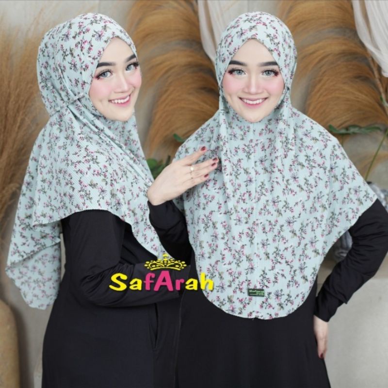 (ORIGINAL 100%) MARYAM PLISKET MOTIF BUNGA BERGO PRISKET MOTIF BUNGA KECIL CANTIK CERUTY BY SAFARAH 