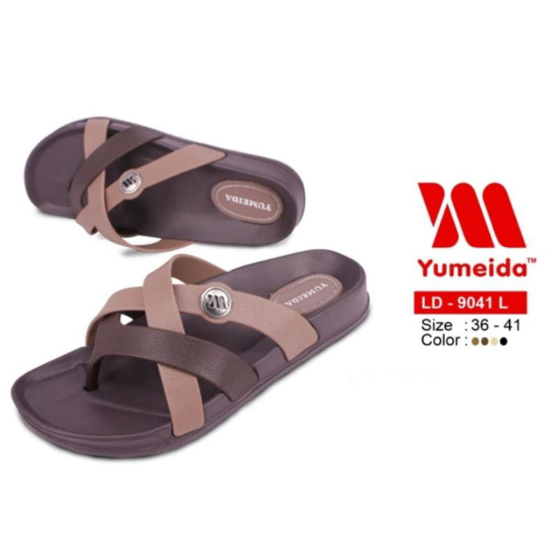 Sandal Jepit Silang Wanita Yumeida 9041 Lentur  (Size 36-41)