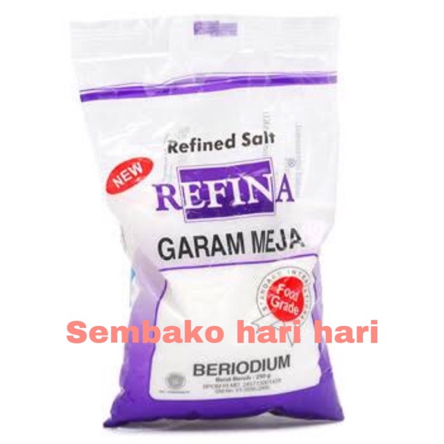 

Garam refina / garam meja refina