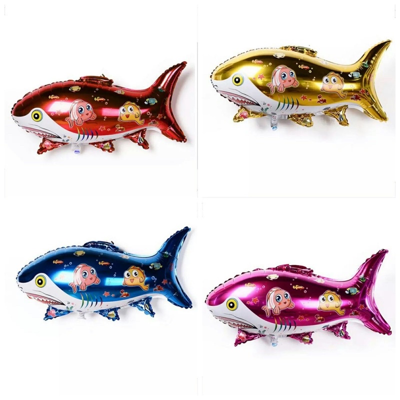 Balon Foil Ikan Hiu Jumbo/balon hiu/balon hewan/balon karakter