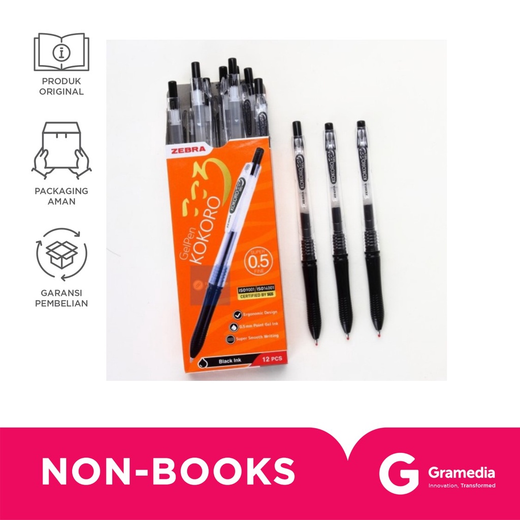 

Zebra Kokoro 0.5 Set 12 Black Ink