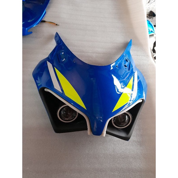 kedok ducati topeng ducati gsx R150 plus lampu plus alis