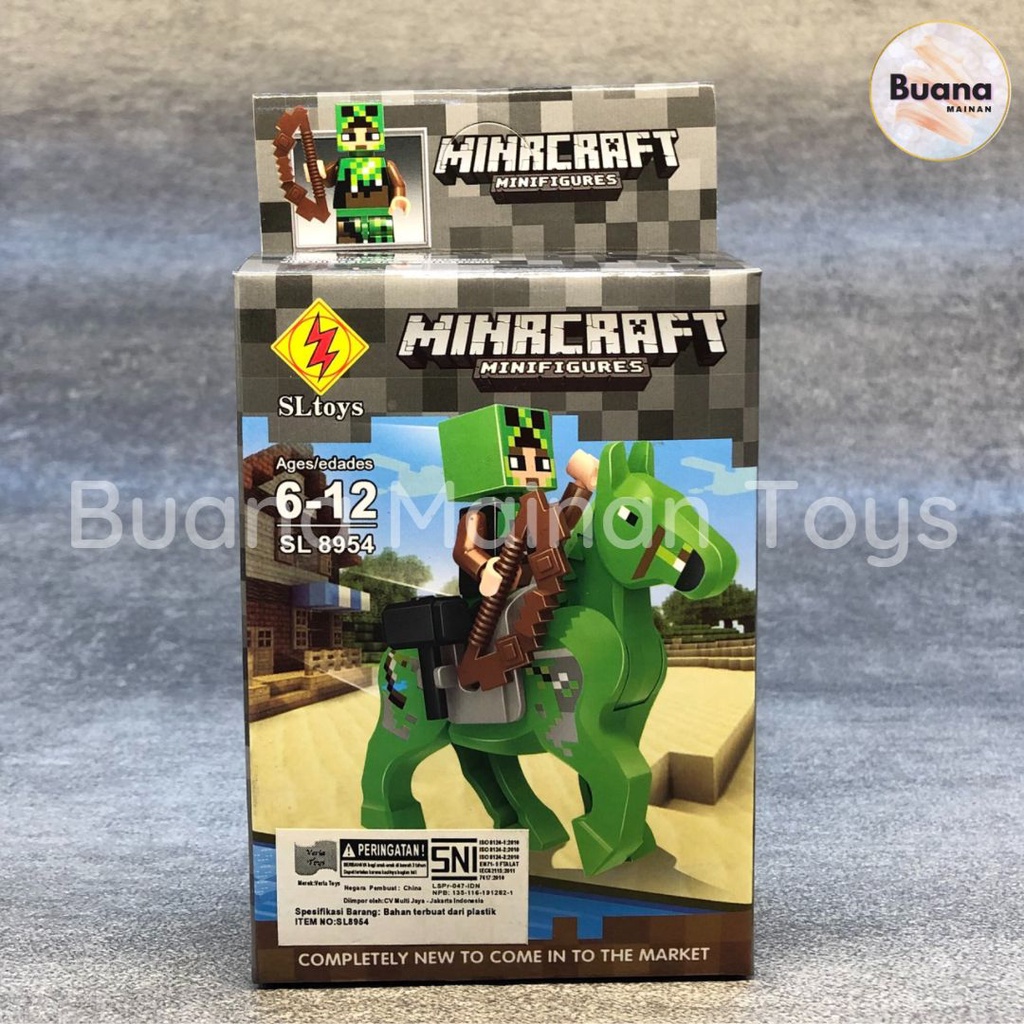 MINE CRAFT KARAKTER BRICKS SL TOYS MINECRAFT MINI FIGURES BRICK MY WORLD BUILDING MAINAN EDUKASI ANAK