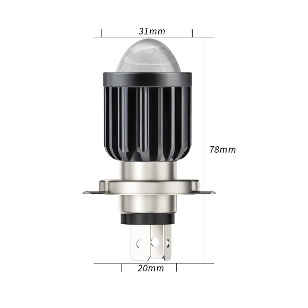 Lampu Utama LED D2 H4 Laser 2 Warna Putih Kuning Jauh Dekat Ac Dc Untuk Motor Mobil  / Lampu Depan H4 Laser Socket kaki 3