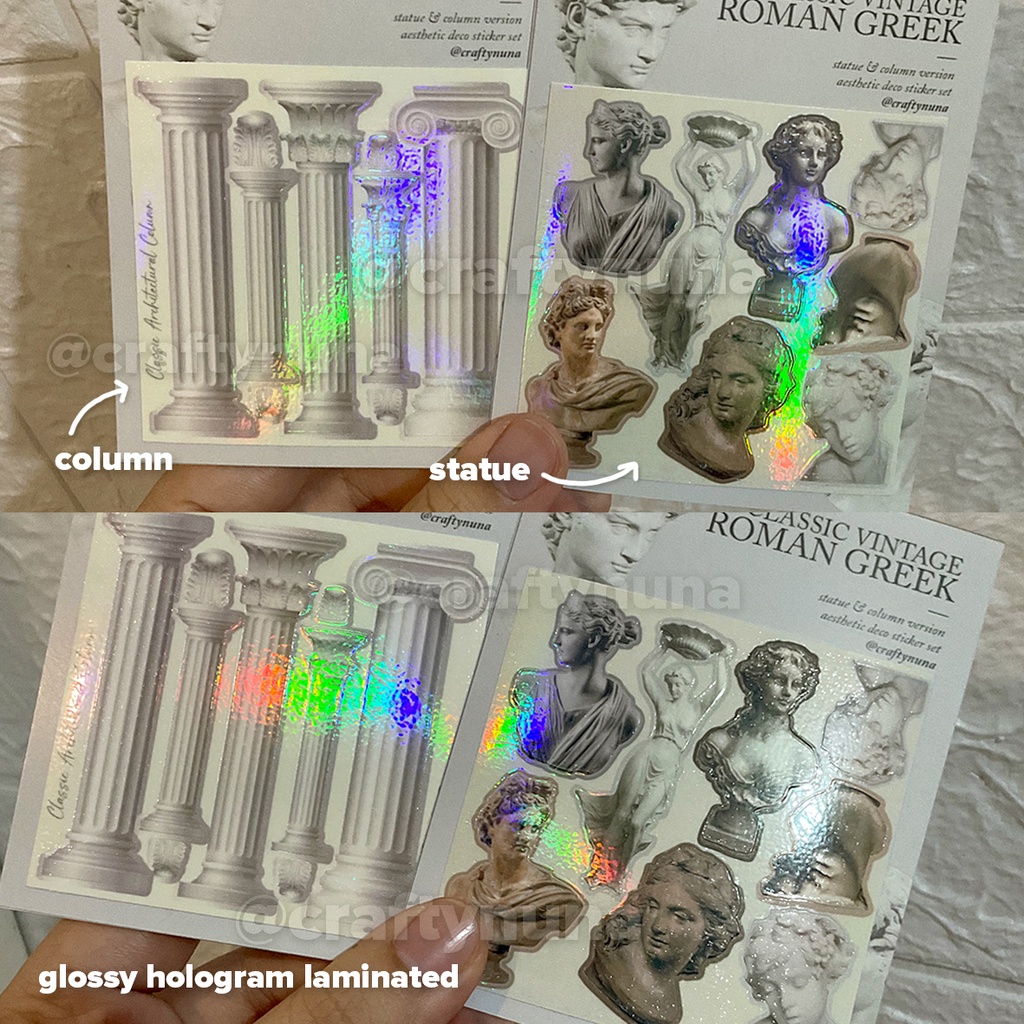 (CNDS03) Vintage Classic Roman Greek Deco Sticker set hias case hp stiker poca aesthetic statue