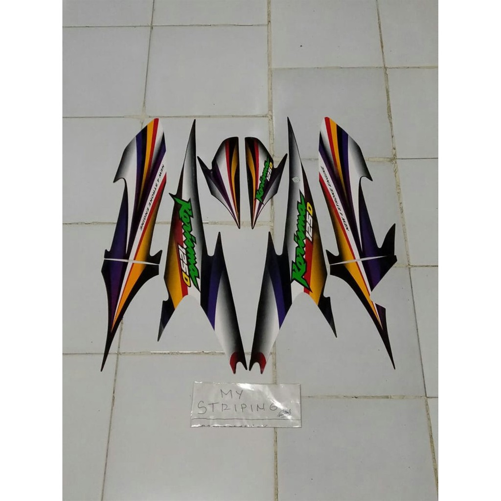 stiker kharisma 125D 2004 hitam