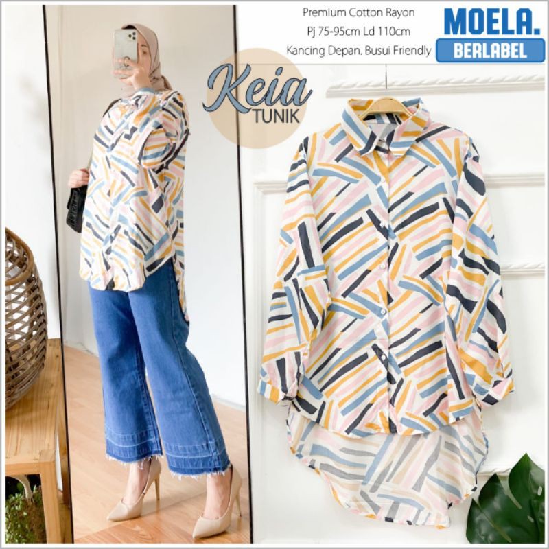Tunik Rayon Motif / Tunik Busui Murah / Keia Tunik