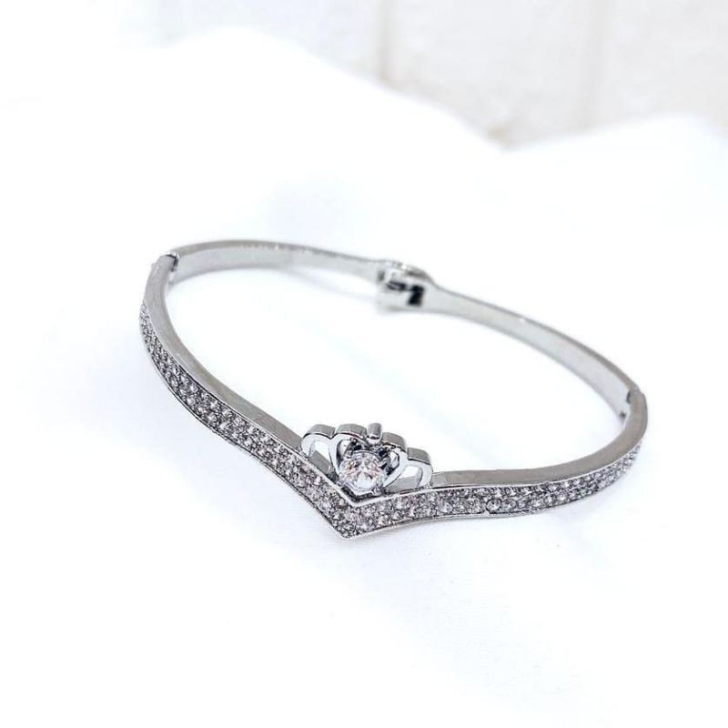 Gelang Silver925 perak mata kilau sterling silver Premium anti karat anti alergi  S-03192