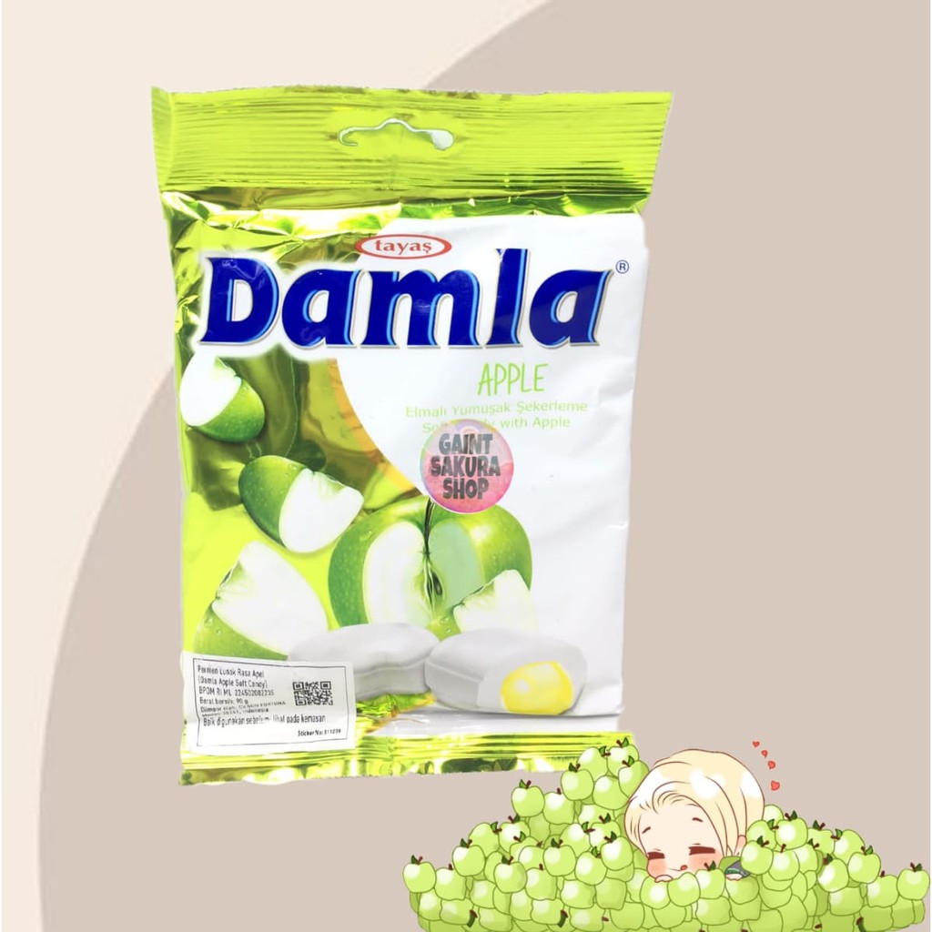 

Damla Tayas Apple Soft Candy / permen / permen lunak / permen impor / snack / makanan ringan / candy