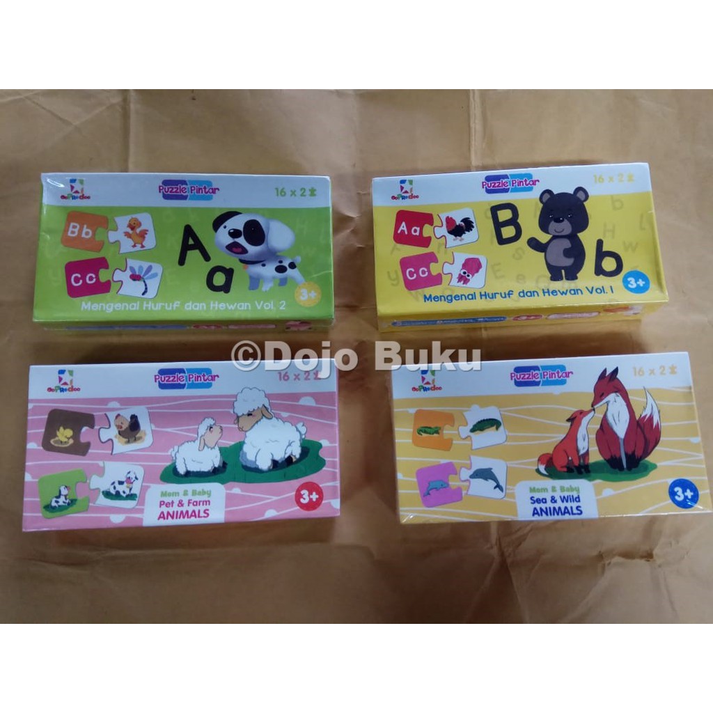 Puzzle Pintar: Mom &amp; Baby Pet &amp; Farm Animals by Team Merchandising