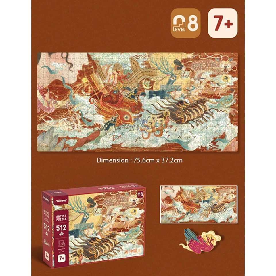 Mideer puzzle level 8 - 512pcs Nymph of the luo river Mainan Edukasi Anak Puzzle