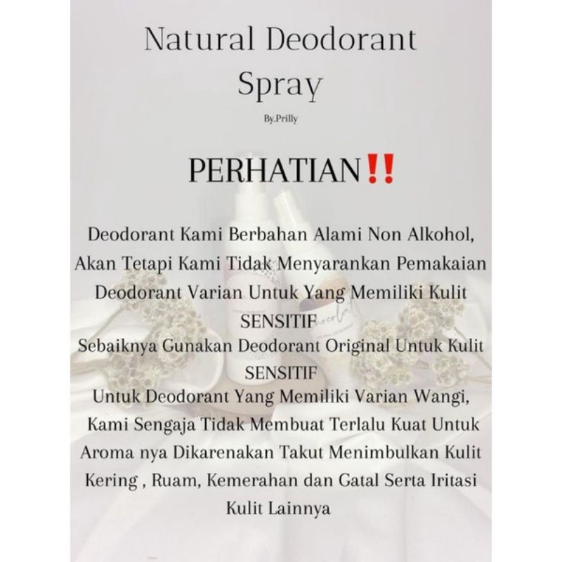 DEODORANT SPRAY/DEODORANT TAWAS / DEODORANT ROSE