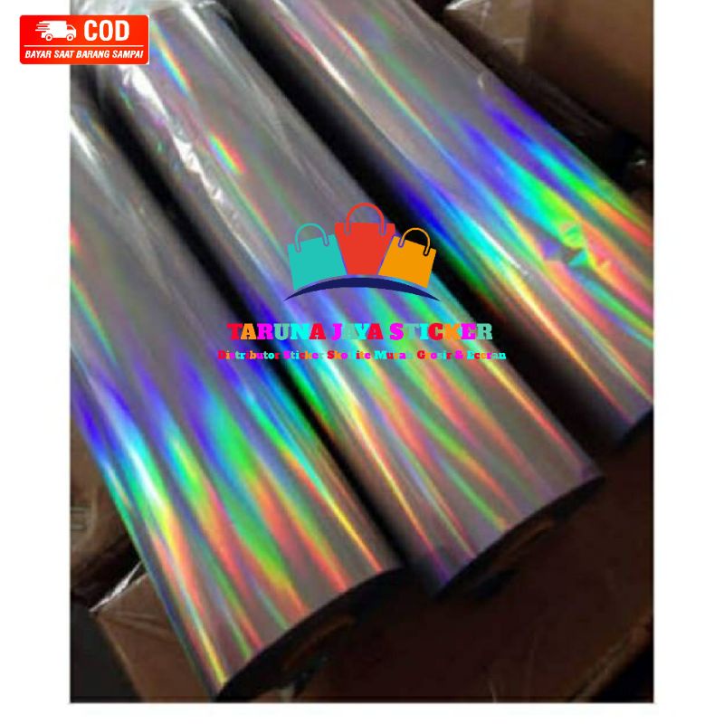 Stiker Decal Hologram Bahan Lentur Skotlet Hologram Laser  Sticker Hologram Laser Pelangi