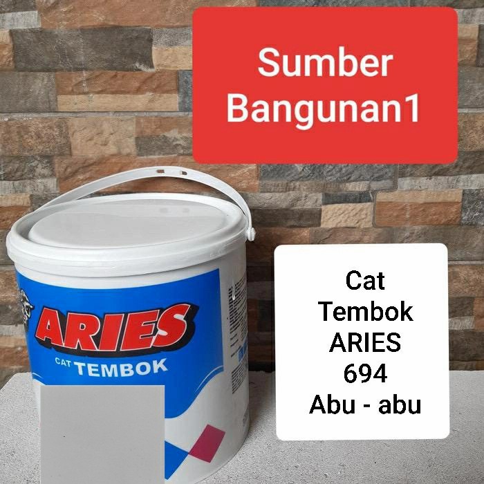 Cat tembok ARIES 5kg cat dinding dalam murah 694 Abu - abu triplek