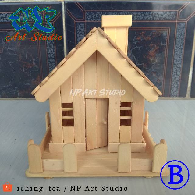 Miniatur Rumah Diorama Dari Stik Es Krim Shopee Indonesia